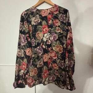 MaxMara Floral Silk Blouse Women 4 Romantic Vintage